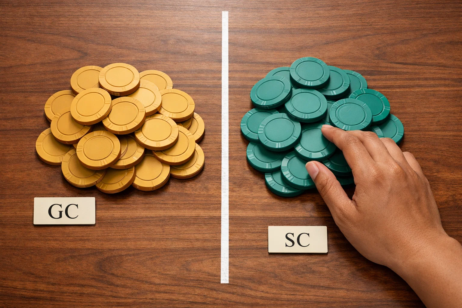 Sweepstakes casino dual-currency model with Gold Coins and Sweeps Coins